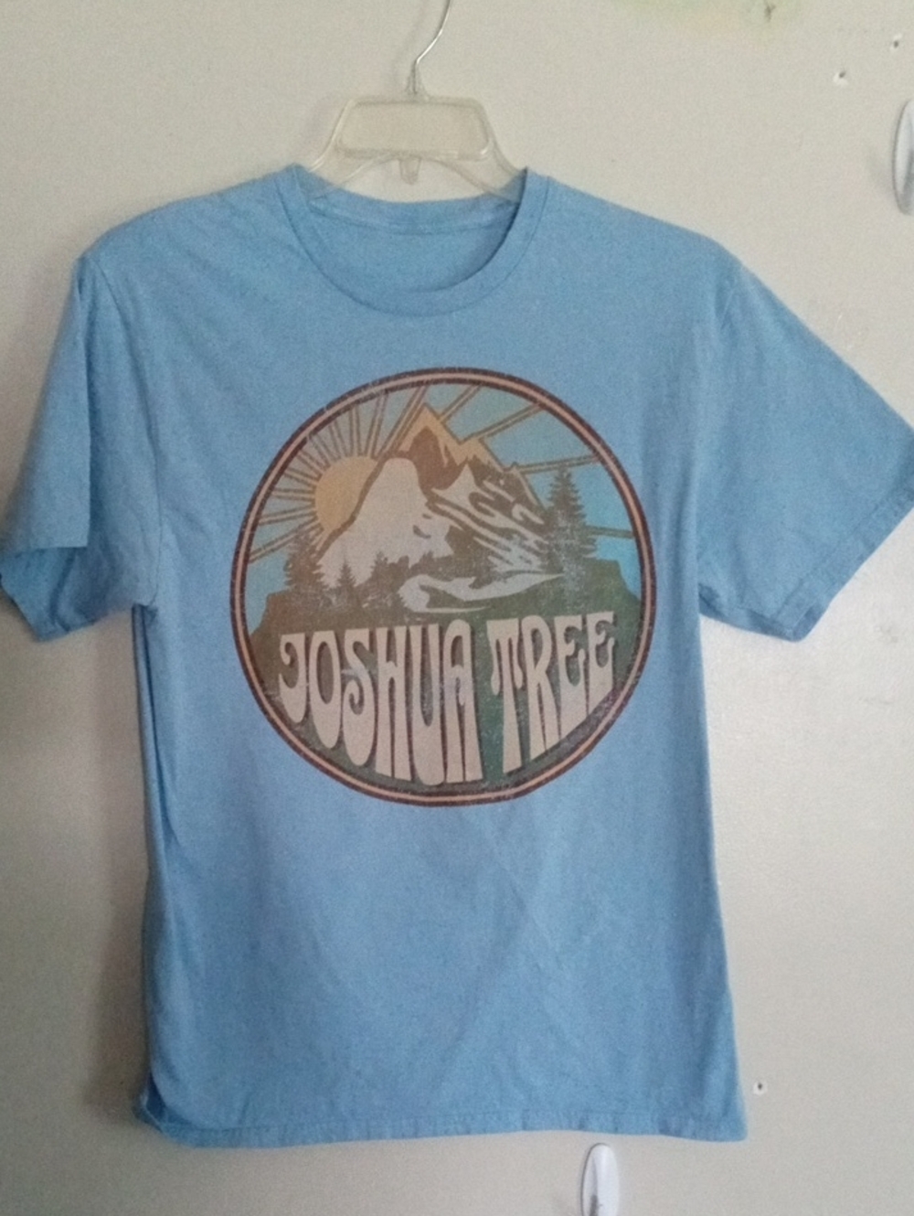 Joshua Tree Graphic Tee in Light Blue Medium